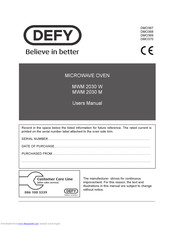 Defy MWM 2030 M User Manual