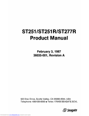 Seagate ST251 Product Manual