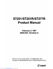 Seagate ST277R Product Manual