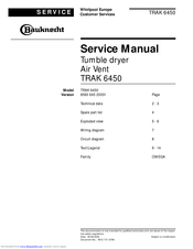 Whirlpool TRAK 6450 Service Manual
