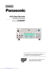 Panasonic LQ-MD800 Operating Instructions Manual