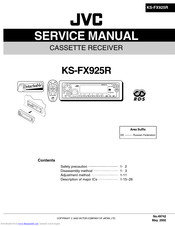 JVC KS-FX925R Service Manual