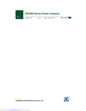 Guangzhou ZHIYUAN Electronics PA5000 Series User Manual