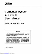 Altos ACS8600 User Manual