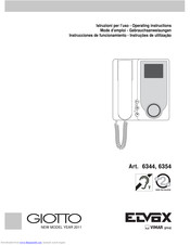 Elvox Giotto 6344 Operating Instructions Manual