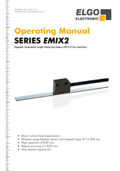 ELGO Electronic EMIX2 series Operating Manual