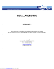 Evo-water soft duomatik 2 Installation Manual