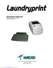 WADER Laundryprint Operator's Manual