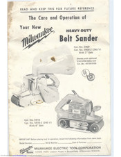 Milwaukee 5900-2 Care And Operation Instructions Manual