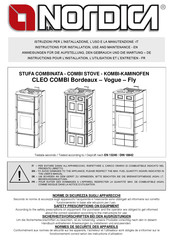 Nordica CLEO COMBI Bordeaux Instructions For Installation, Use And Maintenance Manual