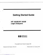 HP 1652B Getting Started Manual