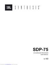 JBL SDP-75 User Manual