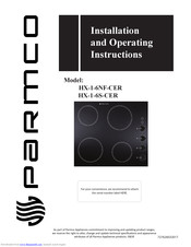 Parmco HX-1-6S-CER Installation And Operating Instructions Manual