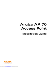 Aruba AP 70 Installation Manual