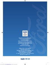 Ford FE1-30 Instruction Manual