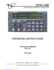 TIL TDFM-136B Operating Instructions Manual