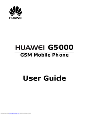 Huawei G5000 User Manual