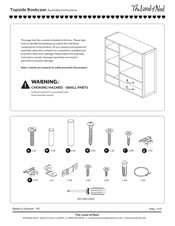 The Land of Nod Block Tower Bookcase Assembly Instructions Manual