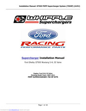 Whipple FRPP SUPERCHARGER 750 HP KITS Installation Manual