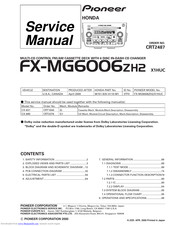 Pioneer FX-MG6006 Service Manual