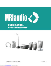 MRIaudio MRIaudioPREM User Manual