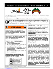 Stellar Hearth IGL26 Installation And Operation Manual