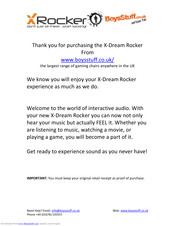 X Rocker X-Dream Rocker Manual