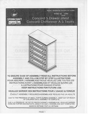 Stork Craft Concord 5 Drawer Chest Assembly Manual