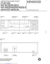 Kenwood CT-401 Service Manual