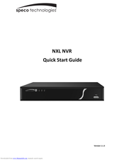 Speco NXL Quick Start Manual