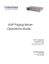 CyberData 11146 Operation Manual