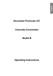 Elcometer Protovale 331 Operating Instructions Manual