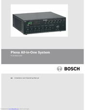 Bosch PLENA PLN-6AIO240 Installation And Operating Manual