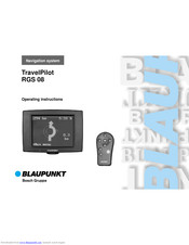 Blaupunkt TravelPilot RGS 08 Operating Instructions Manual