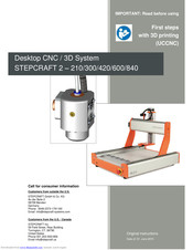 STEPCRAFT 840 First Steps With 3D Printing