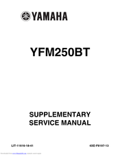 Yamaha YFM250BT 2004 Supplementary Service Manual