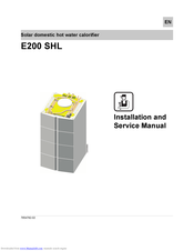 DeDietrich E200 SHL Installation And Service Manual