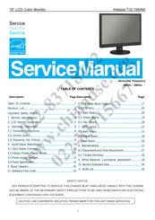 Adelpia TGL198AW Service Manual