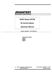 Advantest R3264 Operation Manual