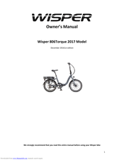 Wisper 806Torque 2017 Owner's Manual