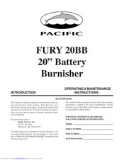 Pacific FURY 20BB Operating & Maintenance Instructions