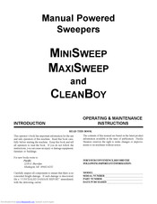 Pacific MINISWEEP Operating & Maintenance Instructions