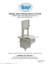 BIRO 44TL Operating And Service Manual