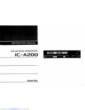 Icom IC-A200 Instruction Manual