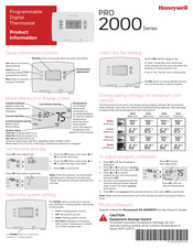 Honeywell PRO 2000 Series Product Information