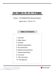 LG LTD-VL1110 User Manual