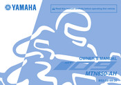 Yamaha MTN850-AH Owner's Manual