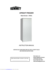 Summit UF855L Instruction Manual