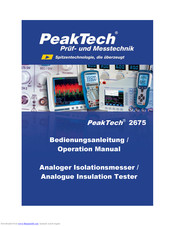 PeakTech 2675 Operation Manual