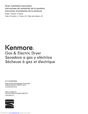 Kenmore W10850306A Installation Instructions Manual